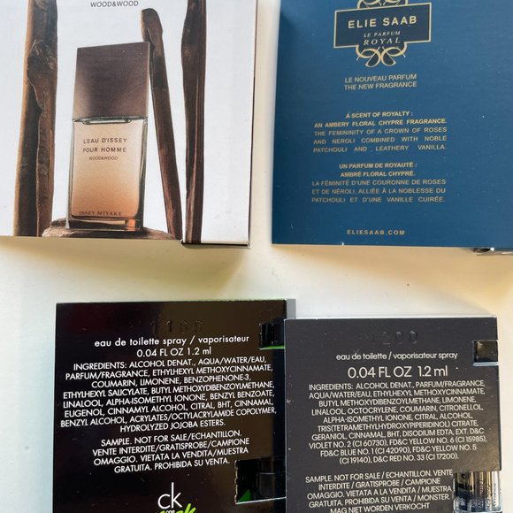 Calvin Klein Grooming Mens Fragrance Sample Set Ck Shock Elie Sabb